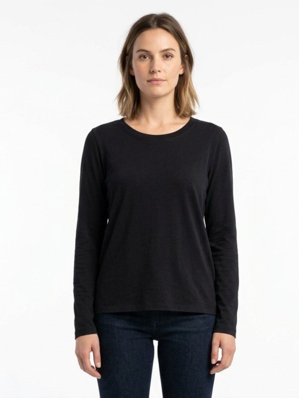 Banana Republic Long Sleeve Scoop Neck Top Black 2XL Quiet Luxury Minimalist